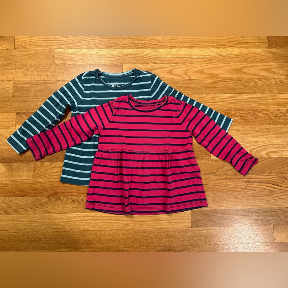 Two striped long sleeve Primary swing top!